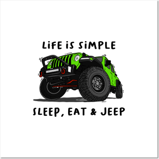 American Jeep Green Posters and Art